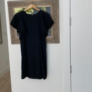 JCrew Swiss dot black dress